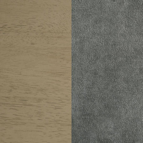 Redbridge Velvet Upholstered Side Chair Grey and Natural Oak (Set of 2) - 193962NAT