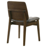 Redbridge Velvet Upholstered Side Chair Grey and Walnut (Set of 2) - 193962WAL
