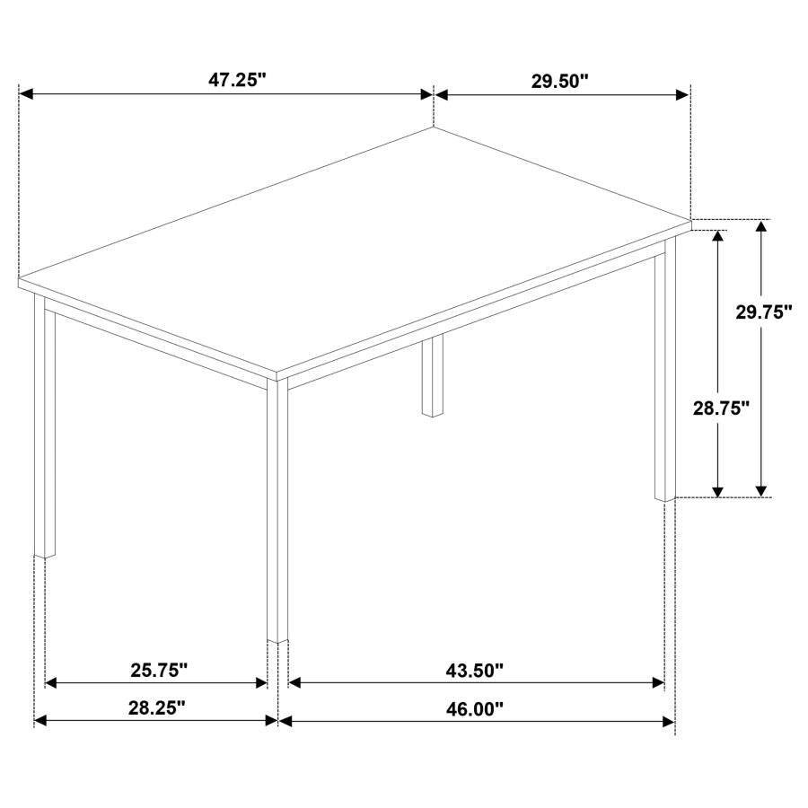 Garza Rectangular 48-inch Dining Table Greige Oak - 193981