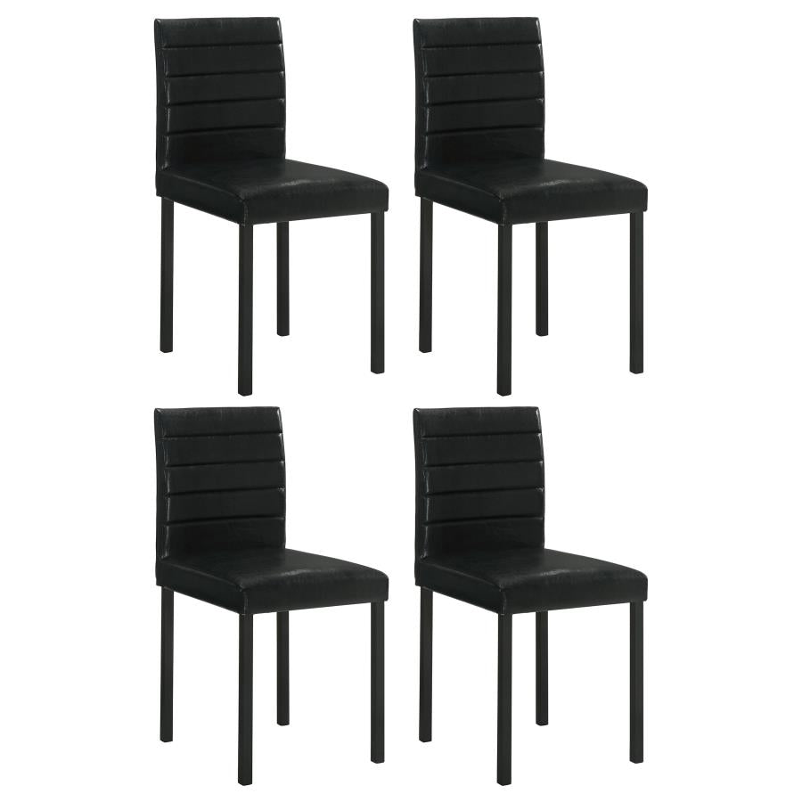 Garza Upholstered Dining Side Chair Black (Set of 4) - 193982
