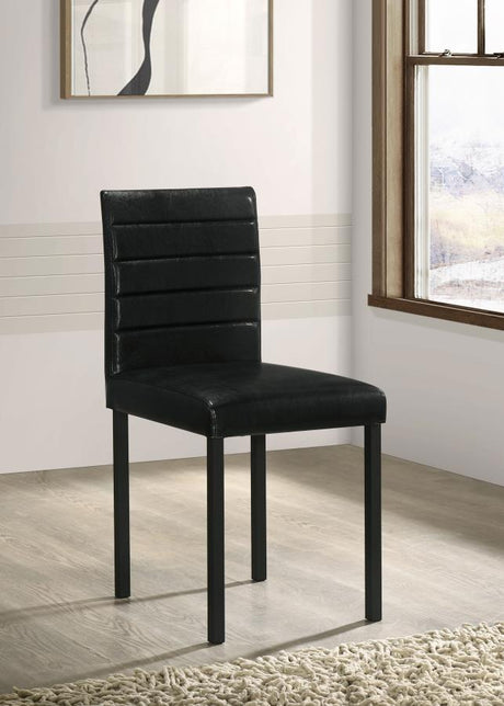 Garza Upholstered Dining Side Chair Black (Set of 4) - 193982