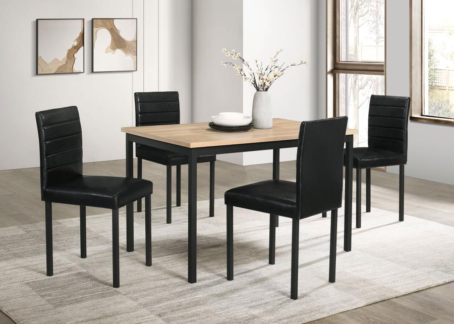 Garza Upholstered Dining Side Chair Black (Set of 4) - 193982