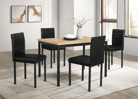 Garza Upholstered Dining Side Chair Black (Set of 4) - 193982