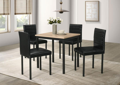 Garza Upholstered Dining Side Chair Black (Set of 4) - 193982