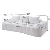 Extra Large Curved Front Compressed Sectional Sofa