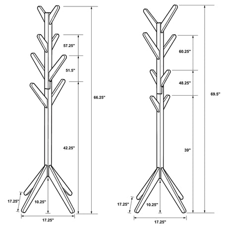 Coat Rack With 8 Hooks