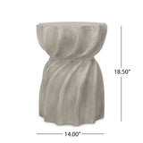 Modern Canis Side Table Outdoor Use - Gray
