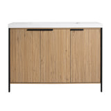 Modern Freestanding Bathroom Vanity With Resin Sink & Soft Close Cabinet Doors