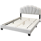 Bed With Floral Design Headboard And Built In LED Lighting