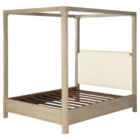 Flores - Eastern King Canopy Bed - Mango Color