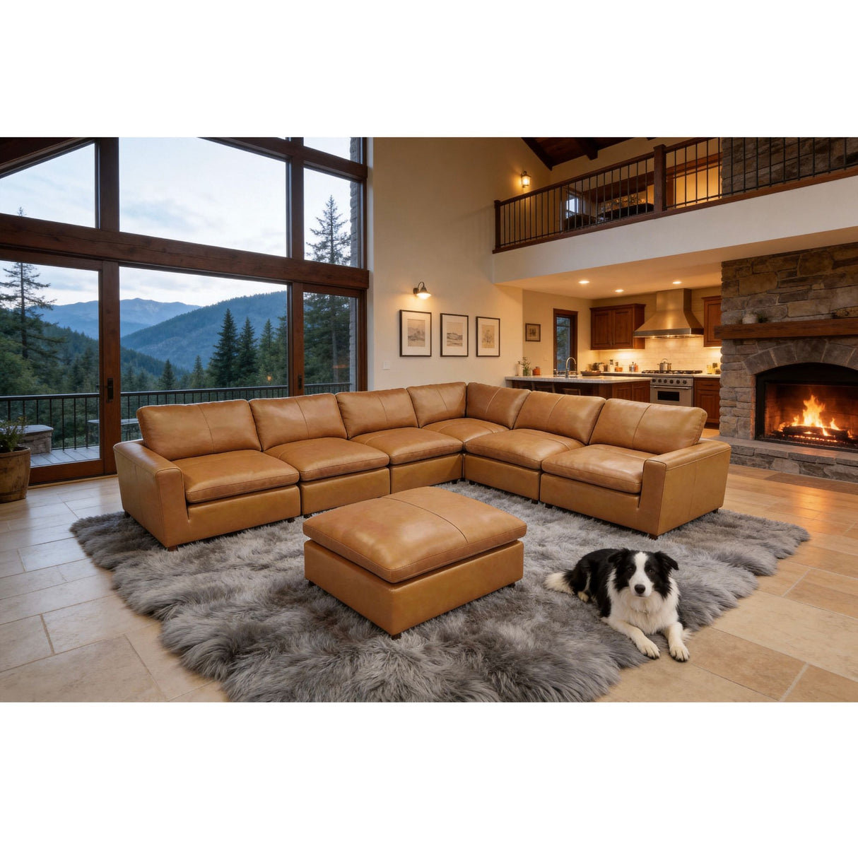 Upholstered Large Seating Modular Sectional