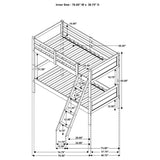 Brenton - Twin Over Twin Bunk Bed With Ladder - Taupe