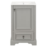 Bathroom Vanity With Sink, Soft Close Door, Adjustable U-Shaped Shelf