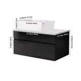 Floating Bathroom Vanity With Sink For Small Bathroom - White / Black