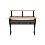 Eleazar - Music Recording Studio Desk - Natural Oak