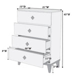 Bedroom Chest Of Drawers With 4 Drawer Storage - Gray / Gray
