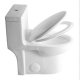 Gloss Tornado Flush 1 Piece Toilet With Soft Closing Seat, Water Saving Dual Flush - Gloss White