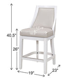 Modern Swivel Stool With Tall Back
