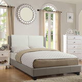 Bed Set With 2 Tone Upholstered Headboard