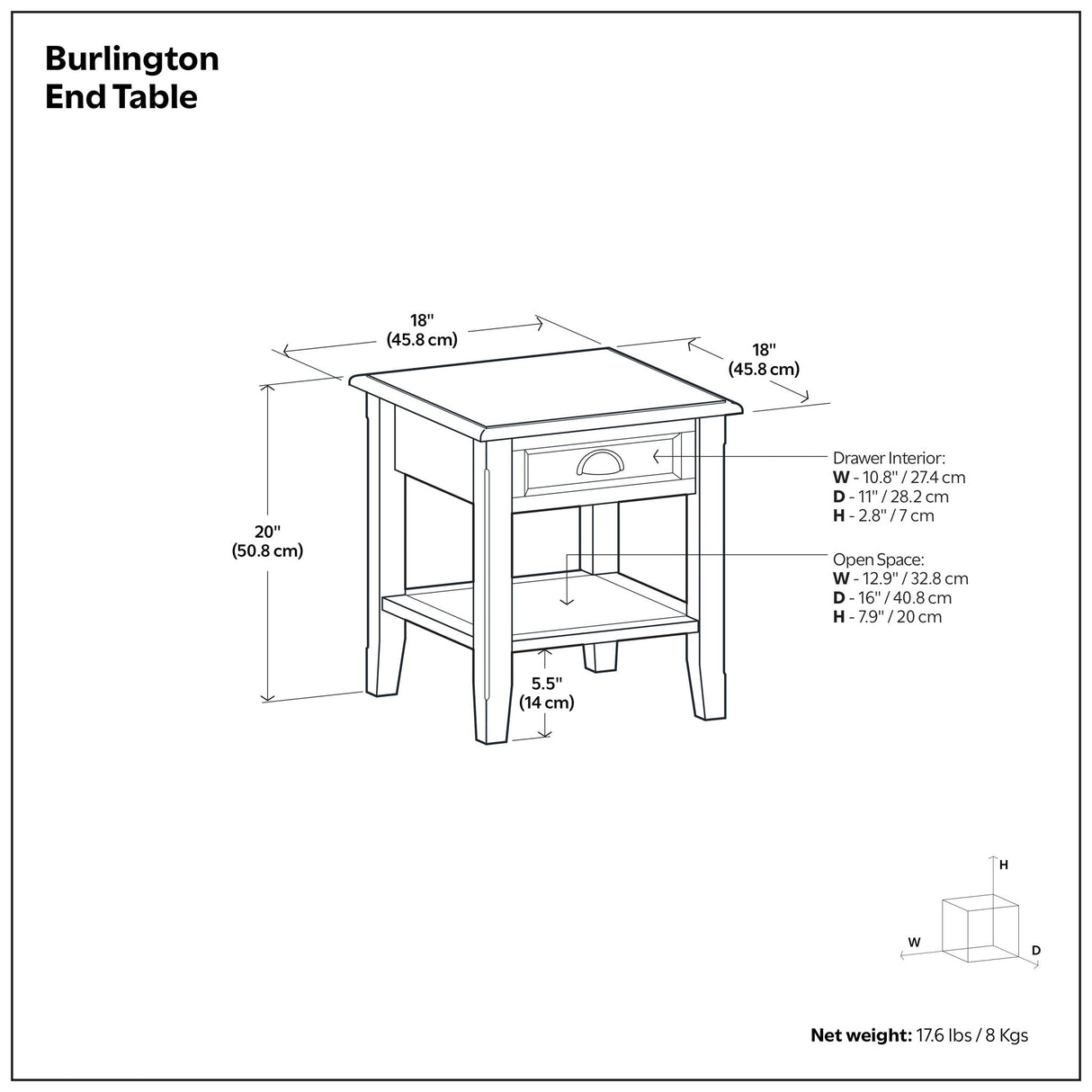 Burlington - End Table - Mahogany Brown
