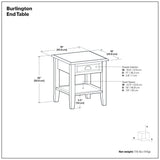 Burlington - End Table - Mahogany Brown