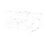 Upholstered Sectional With Pull Out Bed And Chaise Storage