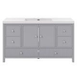 Bathroom Vanity With Separate Sink, Soft Close Doors And 4 Drawers