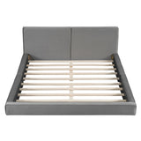 Upholstered Platform Bed, Grounded Bed With Solid Frame