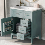 Modern Bathroom Vanity With Sink Combo, 3 Drawers, Undermount Drop-In Sink