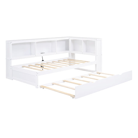 Daybed With Trundle, Storage Cabinets, USB Ports