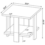 Square End Table - Mango Color