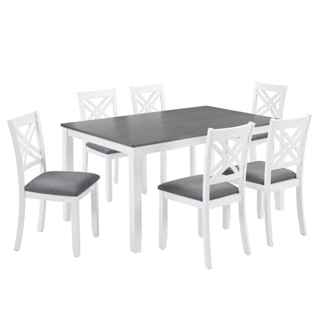 Kitchen Dining Set, Rectangular Dining Table & Upholstered Chairs