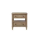 Open Nightstand With 2 Drawers