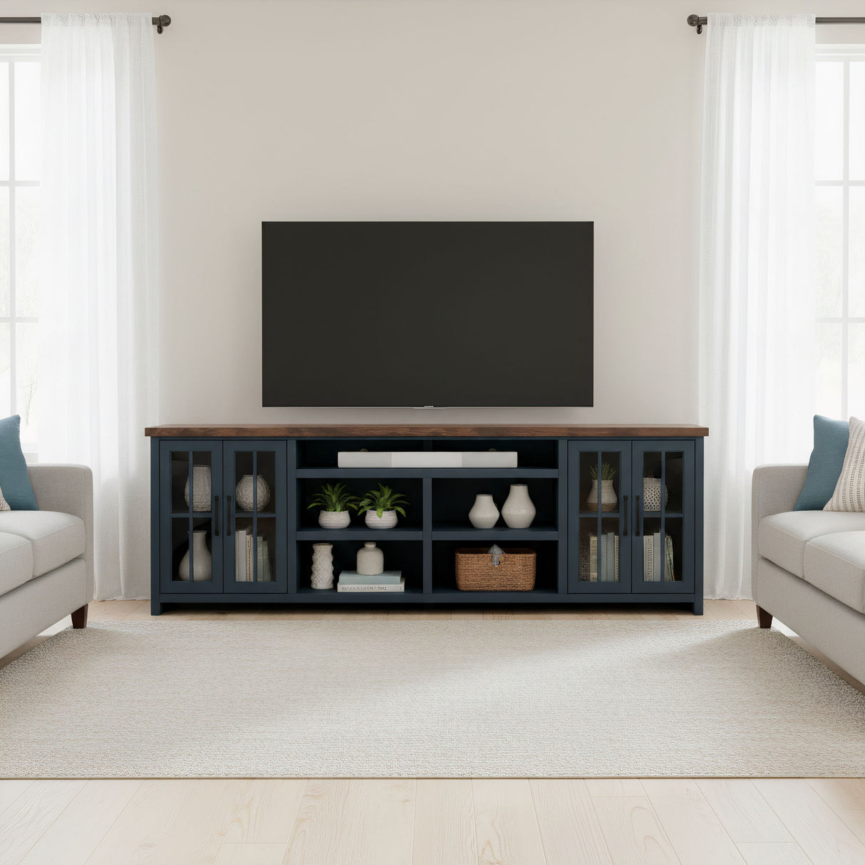 TV Stand Console & Cable Management