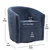 Oaklynn - Barrel Style Swivel Accent Chair