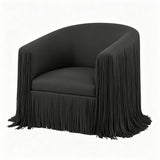 Isle - Swivel Chair With Fringe Accent