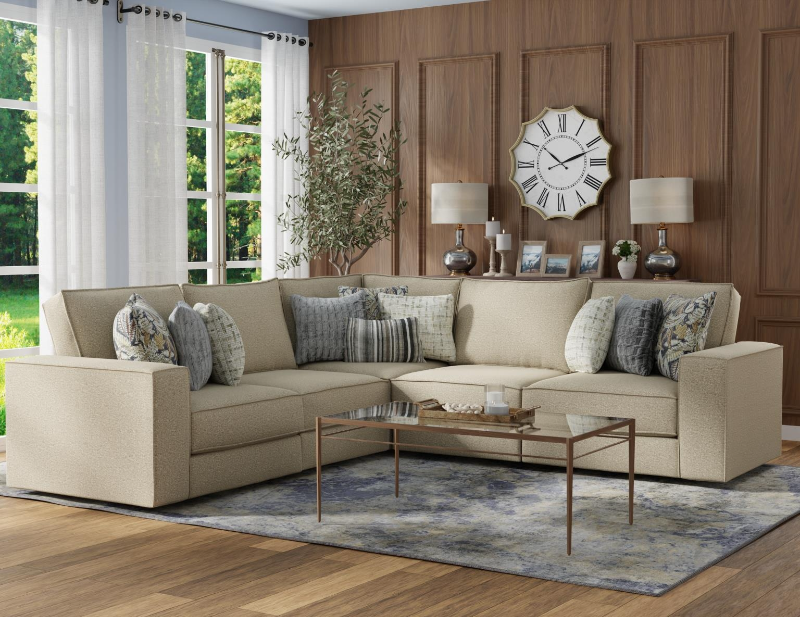 Mavis Honey Sectional - 3701RF-G+3701CP+3701LF+3701NAx2