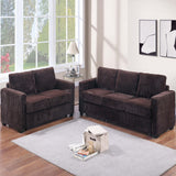 2 Piece Contemporary Style Sofa Set With Matching Pillows
