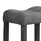 Transitional Style Counter Height Dining Stool With Footrest (Set of 2)