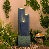 3 Tier Waterfall Fountain With LED Lights - Gray