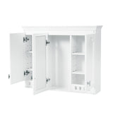 Wall Mount Mirror Cabinet With Adjustable Shelves, Soft Closing Hinges