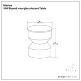 Maxine - Side Table - Black White