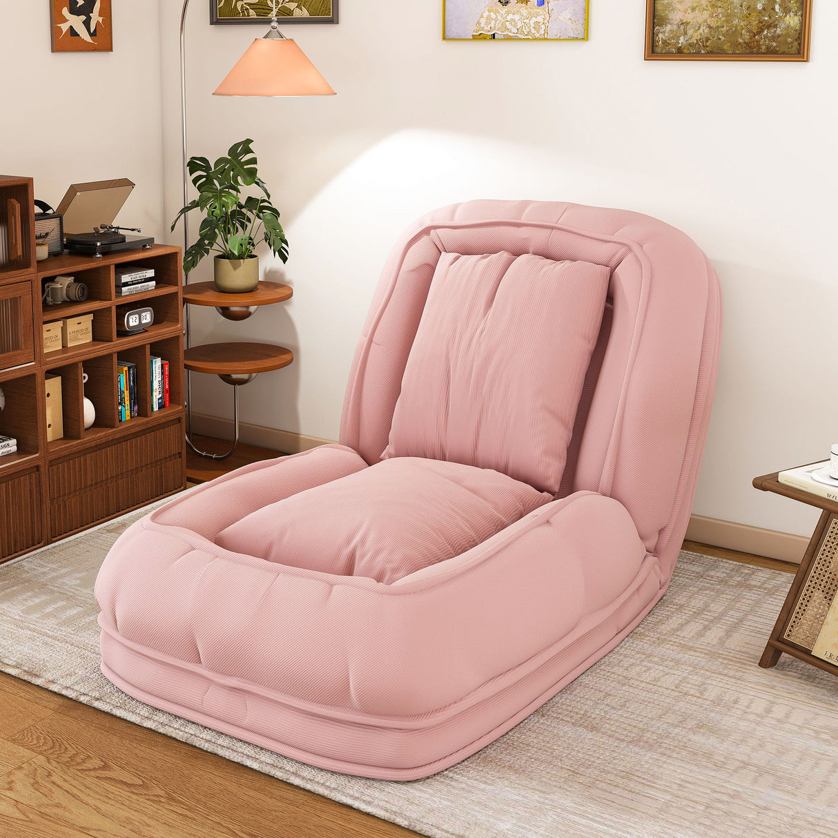 Upholstered Foldable Lazy Sofa Bed For Adults And Pets