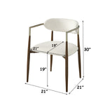 Clayten - Arm Chair (Set of 2) - Brown Oak / Off White
