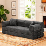 Modern 2 Tone Fabric Convertible Sleeper Sofa Bed