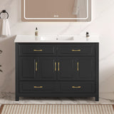 Bathroom Vanity With Sink Combo, 4 Soft Close Doors And 4 Drawers
