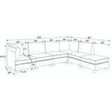 Upholstered Modular Sectional With Removable Cushions
