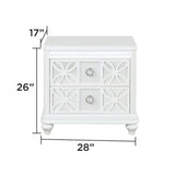 Abigale - 2 Drawer Nightstand With LED - White