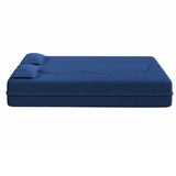 Modern Floor Sofa, With 2 Pillows, Convertible Teddy Fabric Foam Filled Bed