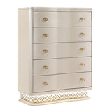 Flora - 5 Drawer Chest With Vertical Storage, LED Lighting - Champagne